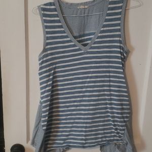 Striped cotton tank top